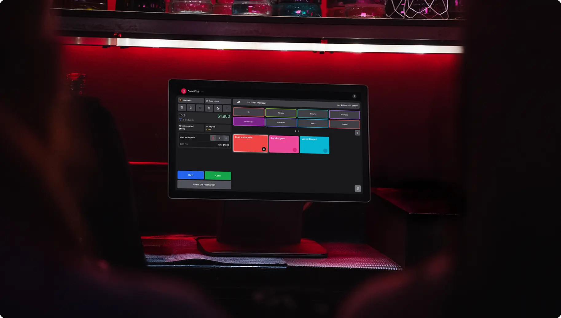 Système de point de vente Fourvenues gérant un bar complet