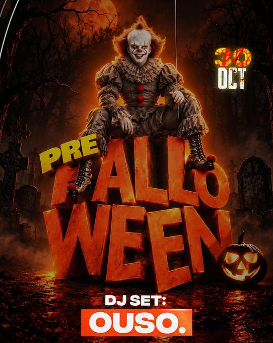 Flyer de PRE-HALLOWEEN en Dekada (Madrid), viernes 30 de octubre de 2026