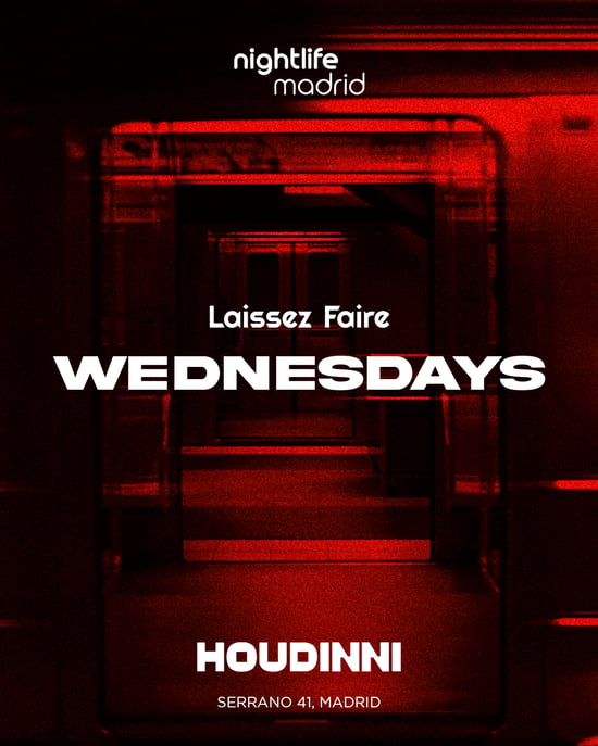 Flyer for HOUDINNI WEDNESDAYS - LAISSEZ FAIRE at Houdinni (Madrid), Wednesday 4 November 2026