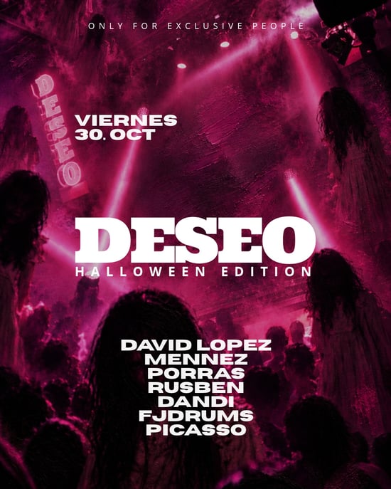 Flyer de DESEO HALLOWEEN (NAZCA CLUB) en Deseo (Madrid), viernes 30 de octubre de 2026