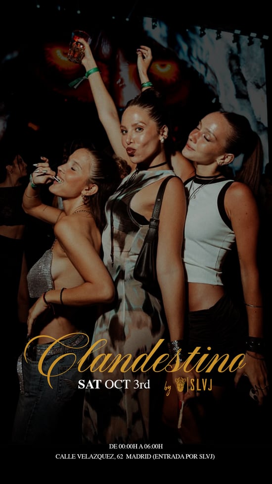 Flyer for CLANDESTINO SATURDAY at Fetén by SLVJ (Madrid), Saturday 24 October 2026