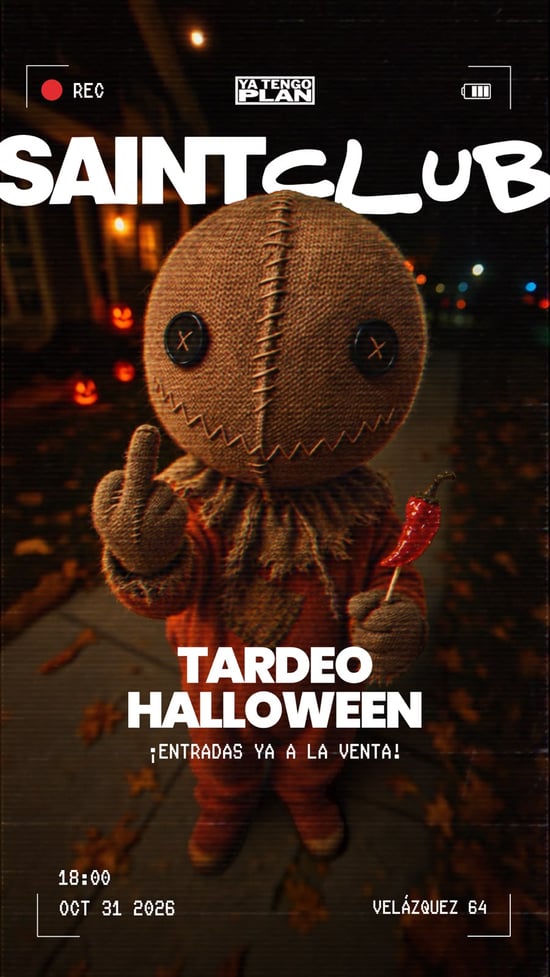 Flyer de Tardeo Halloween x Yatengoplan en Saint Club (Madrid), sábado 31 de octubre de 2026