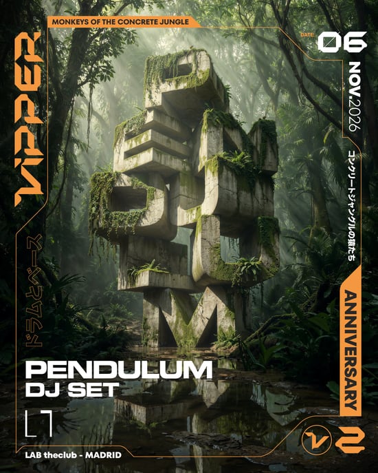 Flyer de VIPPER CLUB II ANIVERSARIO with Pendulum DJ SET + SOTA en LAB theCLUB (Madrid), viernes 6 de noviembre de 2026