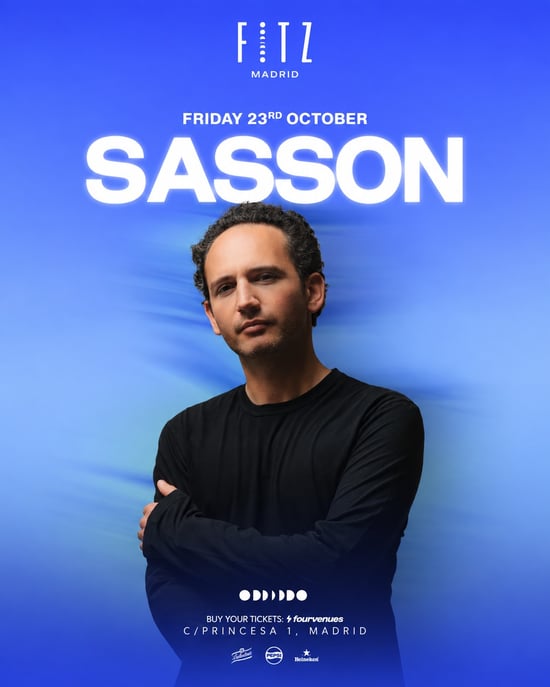 Flyer de SASSON x FITZ en Fitz Madrid (Madrid), viernes 23 de octubre de 2026