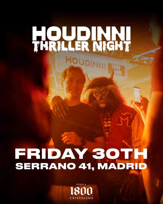 Flyer for HOUDINNI FRIDAYS at Houdinni (Madrid), Friday 30 October 2026