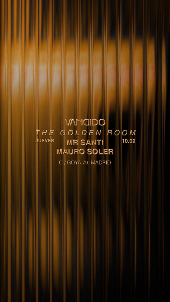 Flyer de "THE 120 CLUB" GOLDEN ROOM VANDIDO en Vandido (Madrid), jueves 22 de octubre de 2026