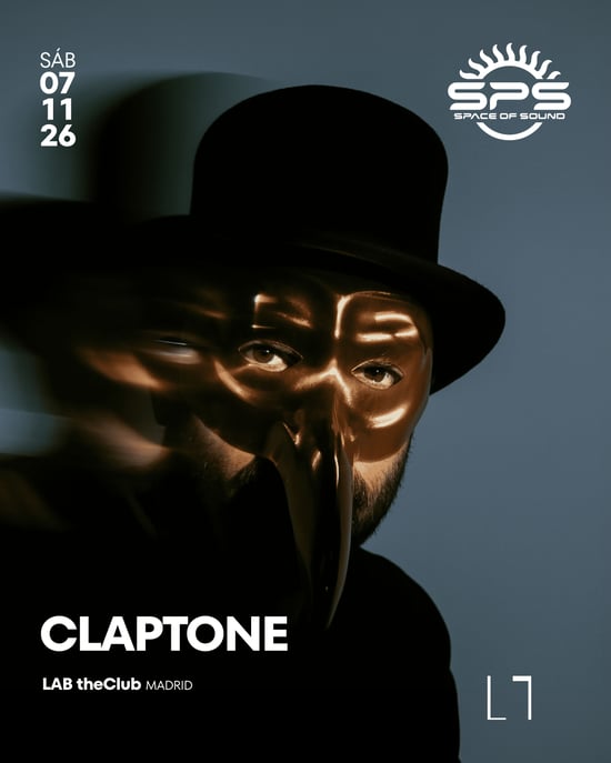 Flyer de SPACE OF SOUND - CLAPTONE en LAB theCLUB (Madrid), sábado 7 de noviembre de 2026
