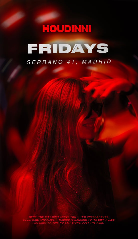 Flyer de HOUDINNI FRIDAYS en Houdinni (Madrid), viernes 23 de octubre de 2026