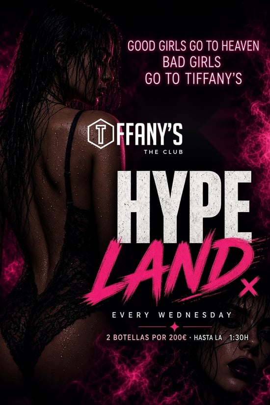 Flyer for WEDNESDAY'S at Tiffany's The Club at Tiffany's The Club (Madrid), Wednesday 21 October 2026