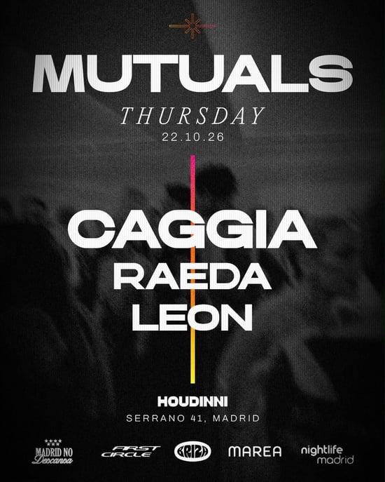 Flyer de HOUDINNI THURSDAYS - MUTUALS en Houdinni (Madrid), jueves 22 de octubre de 2026