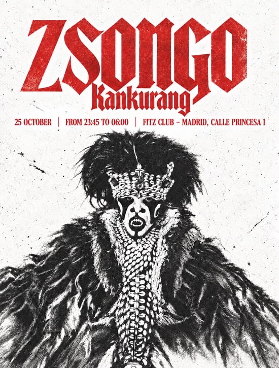 Flyer for ZSONGO x FITZ at Fitz Madrid (Madrid), Sunday 25 October 2026