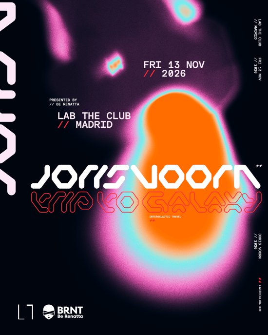 Flyer de Joris Voorn pres. A Trip To Galaxy en LAB theCLUB (Madrid), viernes 13 de noviembre de 2026